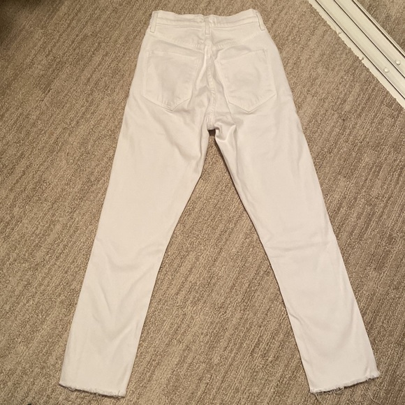 Riley High Rise Straight Crop in Blurred White Jeans size 23 - Picture 6 of 11